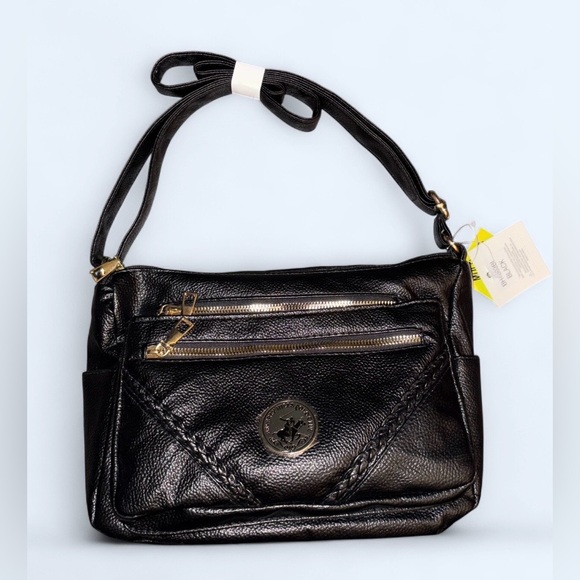 Beverly Hills Polo Club Handbags - Beverly Hills Polo Club Black Multi-Section Crossbody Bag | NWT